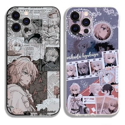 终结的炽天使百夜米迦尔11动漫手机壳12适用iPhone15promax苹果13小米14华为pura70魅族OPPO一加红米vivo黑鲨