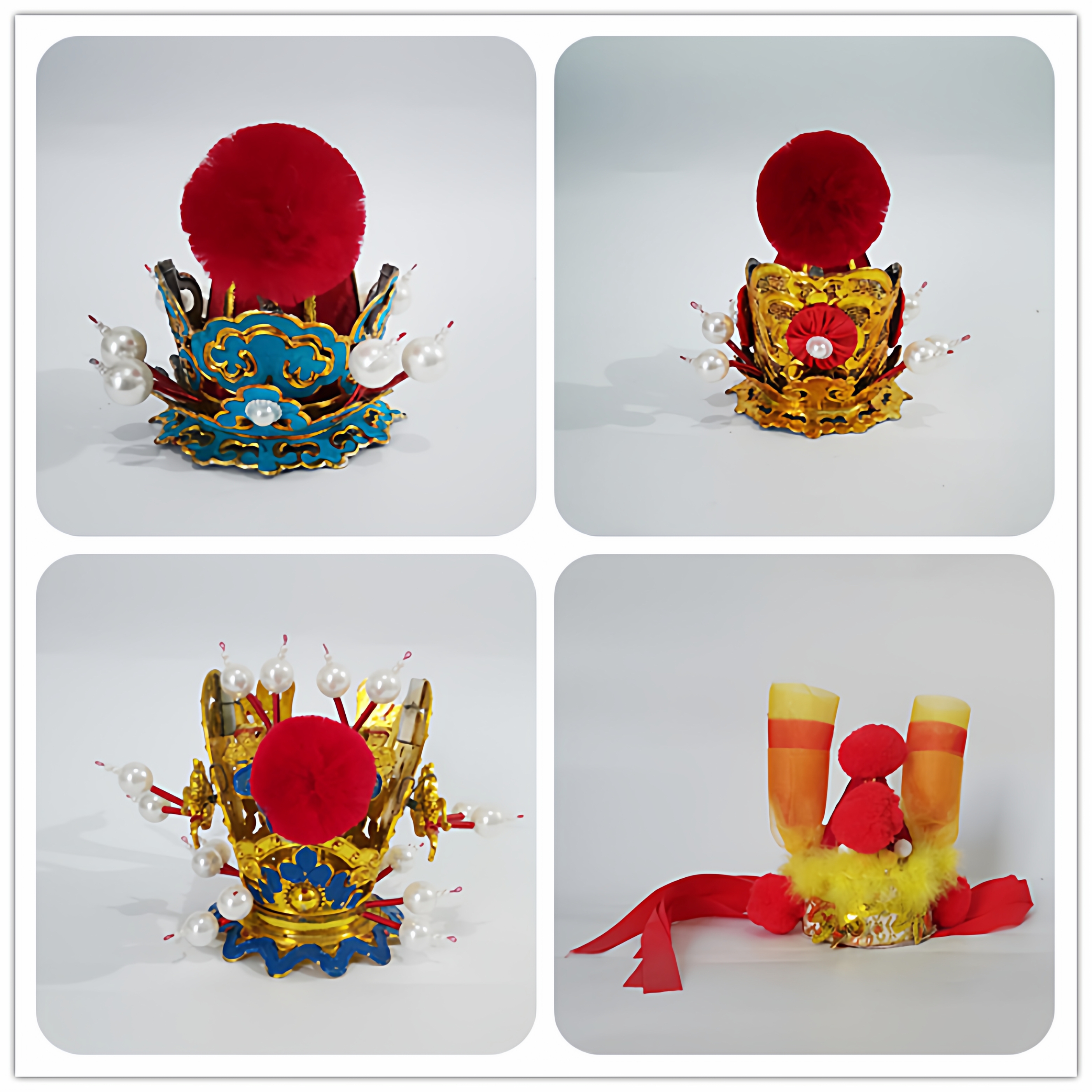 齐鲁唛娇美猴王头饰紫金冠翎子