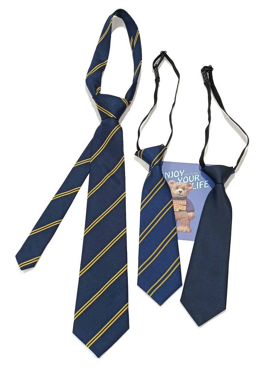 买二送一 藏青黄色条纹短款小领带女免打学生配饰手打休闲学院风,服饰配件/皮带/帽子/围巾,领带,淘宝优惠券,粉丝福利购,淘宝优惠卷