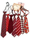 买二送一红色领带女免打短复古休闲条纹波点个性 印花学生毕业拍照