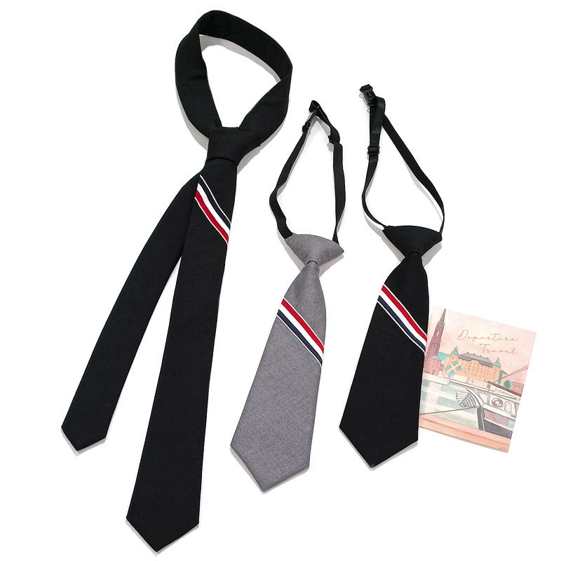 MIMI黑灰色小领带短款女学院风装饰定位条纹个性休闲细窄版手打款,服饰配件/皮带/帽子/围巾,领带,淘宝优惠券,粉丝福利购,淘宝优惠卷