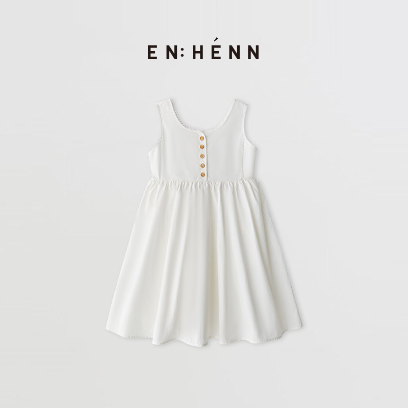 ENHENN女童毛边连衣裙纯棉公主