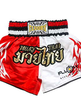 FLUORY火垒泰文撞色泰拳短裤男女专业搏击比赛训练服拳击散打服装