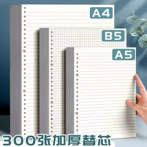 活页本芯B5替芯26孔活页纸