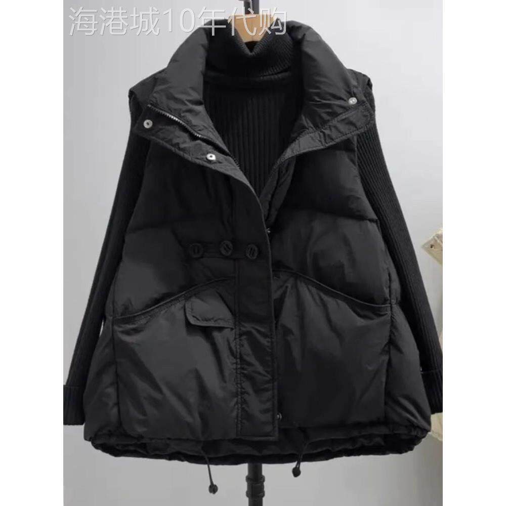立领羽绒马甲女秋冬2025新款休闲宽松轻薄保暖白鸭绒无袖坎肩马夹