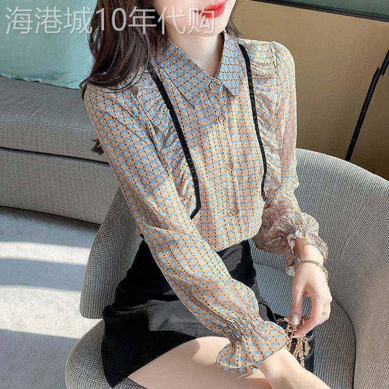 雪纺衬衫女秋冬2026年新款衬衣设计感小众别致高级感长袖上衣女士