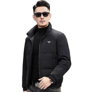 香港立领羽绒服男士冬季高级感加厚保暖上衣服休闲短款外套男装