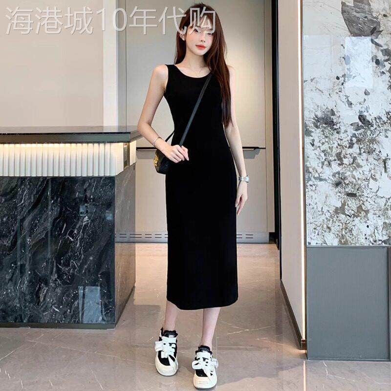 潮牌吊带洋装女2025夏季新款时尚修身显瘦背心收腰气质包臀长裙