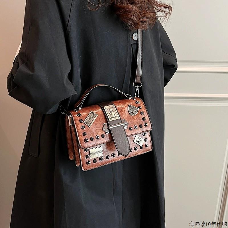 真皮单肩包斜挎小包2025新款女士复古百搭牛皮时尚潮流手提包女包