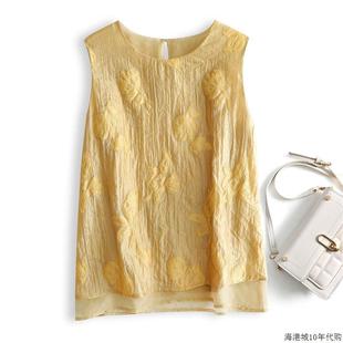 国风无袖 上衣女士夏季 高品质轻奢新中式 衬衫 百搭T恤背心 新款 时尚