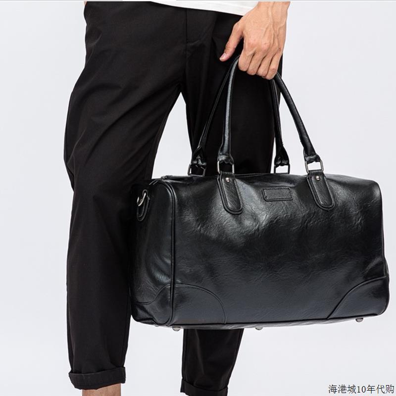 欧美男士真皮旅行包商务休闲软皮男包大容量单肩手提包斜跨包