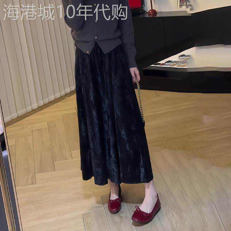 黑色半身裙女2026夏季新款法式时髦简约百搭高腰显瘦宽松a字裙