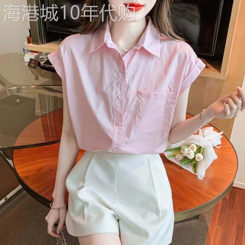 衬衫女2026新款夏季短袖宽松高级感轻奢减龄洋气飞飞袖短款衬衣女