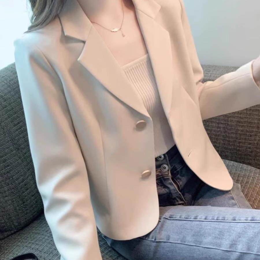 法国ASW小个子短款休闲西装外套女春秋季高级感法式气质西服上衣