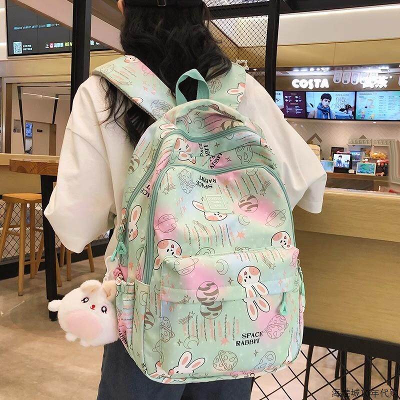 法国MKBM大容量双肩背包女高颜值减负护脊学生书包轻便旅行登山包