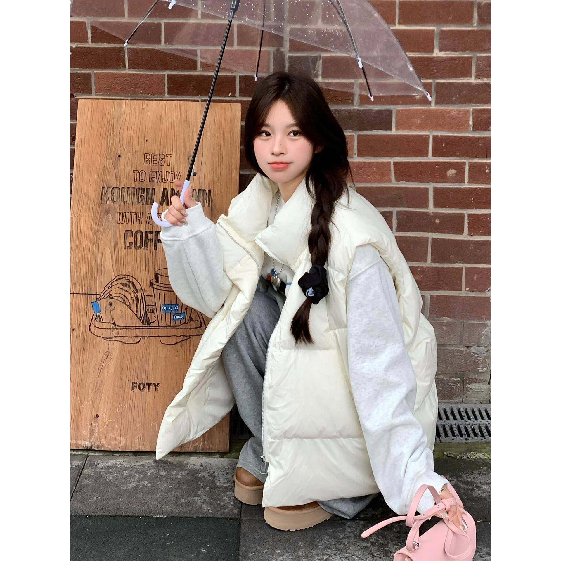 潮牌2025秋冬新款羽绒马甲女外穿背心时尚洋气小个子坎肩马夹外套