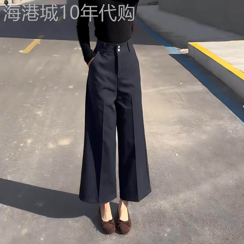 黑色西装裤女2026夏季新款时尚洋派通勤百搭高腰显瘦修身直筒裤