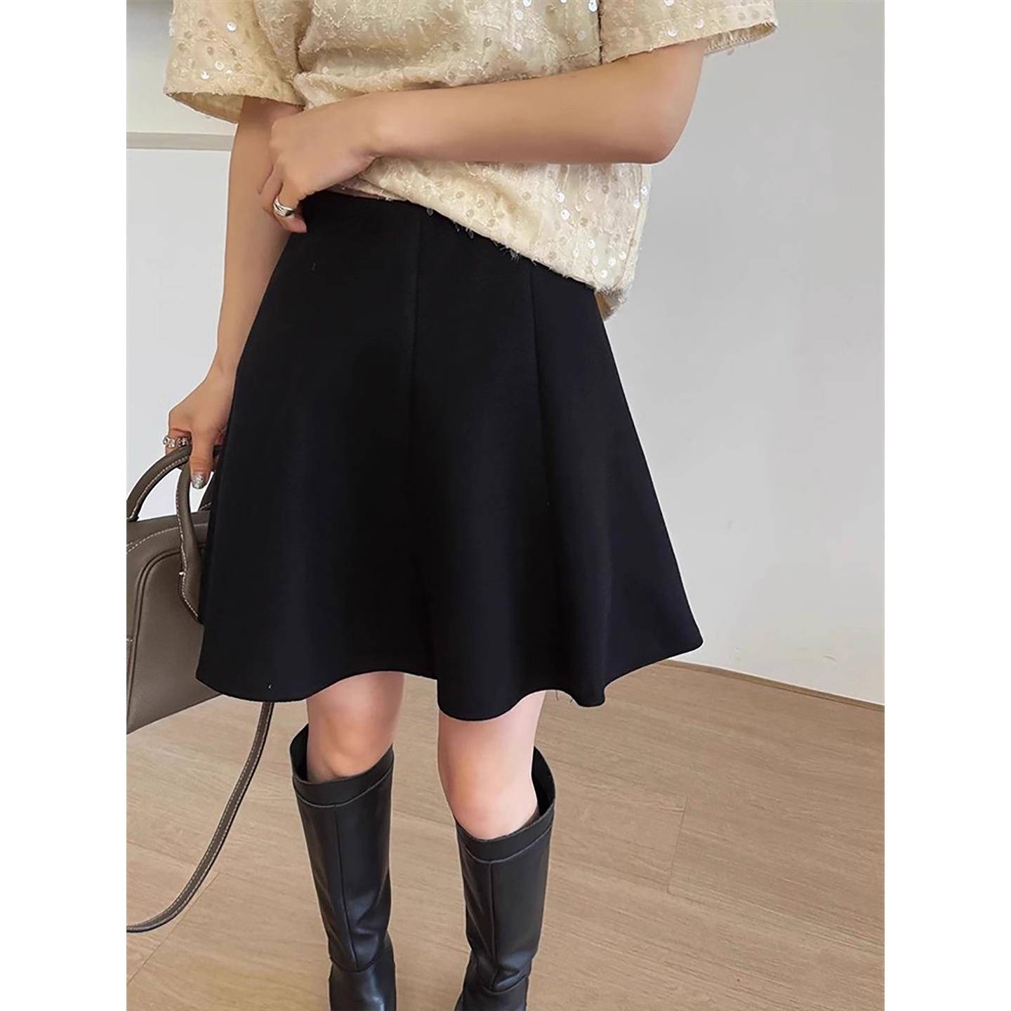 2025夏季新款高腰半身裙女高腰显瘦防走光爆款大尺码防走光a字伞