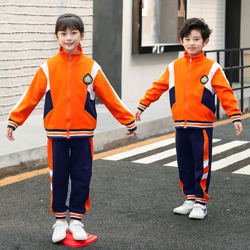 幼儿园园服春秋套装小学生校服纯棉班服秋季运动会三件套团购定制