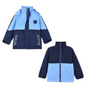 蓝色校服运动 三合一小学生校服高中中学生冬季 秋冬款 冲锋衣套装
