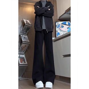 cleanfit圆月柳叶弯刀牛仔裤男生加绒美式vibe风裤子直筒微喇叭裤