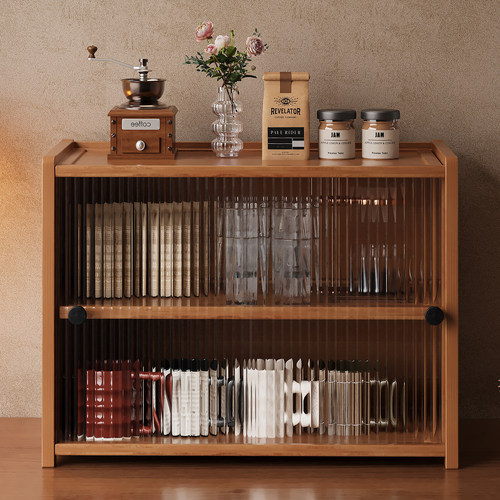 桌面杯架置物架简约餐桌台面杯子收纳架茶具防尘展示柜小型储物柜