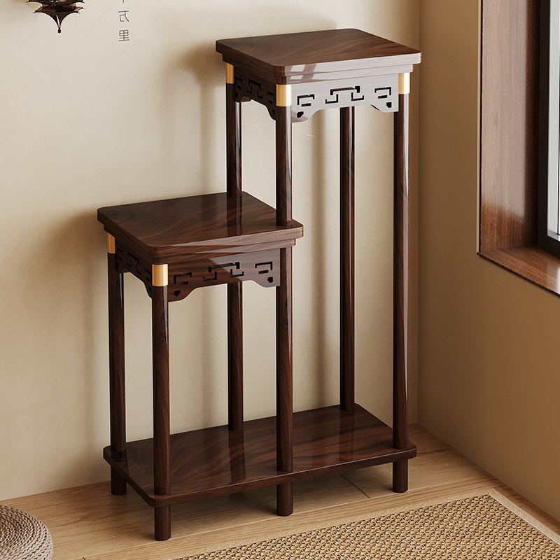 海川竹木2024新款多层中式花架