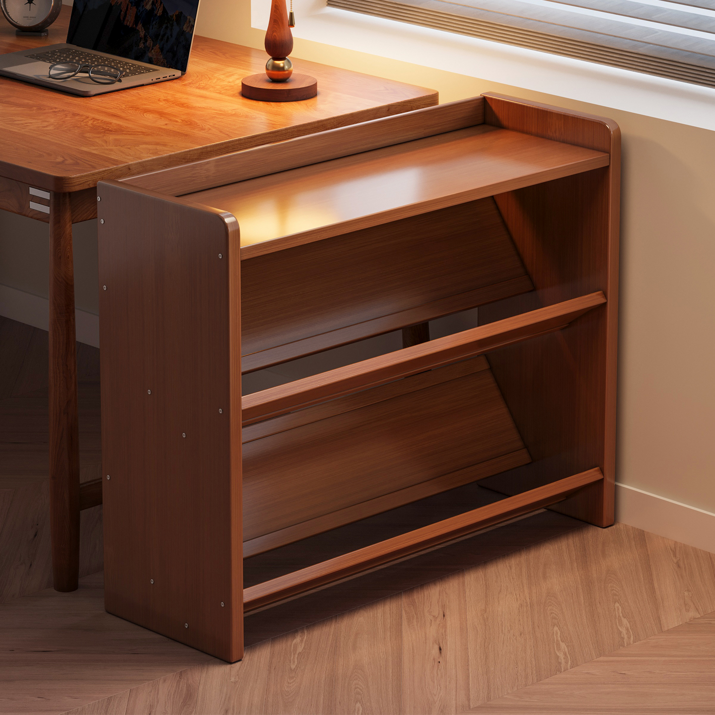 书架落地简易置物架不占空间儿童书柜储物柜小型转角架收纳架窄柜