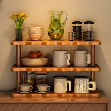 杯子收纳置物架桌面水杯架非实木吧台摆放架家用餐桌小型整理架子