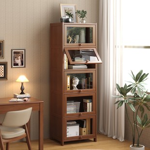 家用多层书架落地置物架墙边小窄转角书柜儿童绘本玩具收纳储物柜