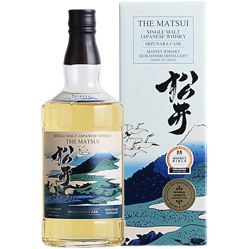 松井单一麦芽水楢桶 日本威士忌进口烈洋酒官方正品行货 700ml