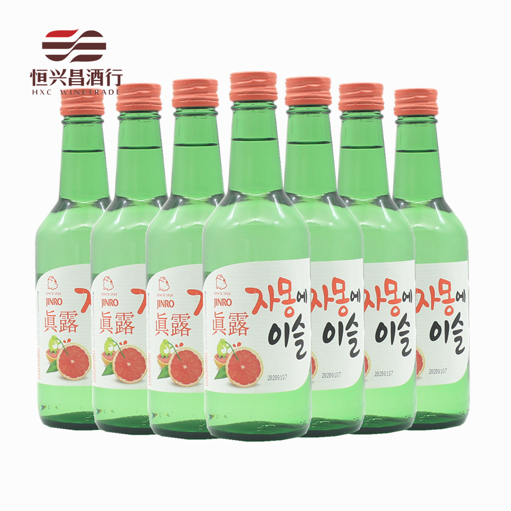真露西柚味利口酒烧酒 360ml*20瓶 真露果味酒 韩国进口配制洋酒