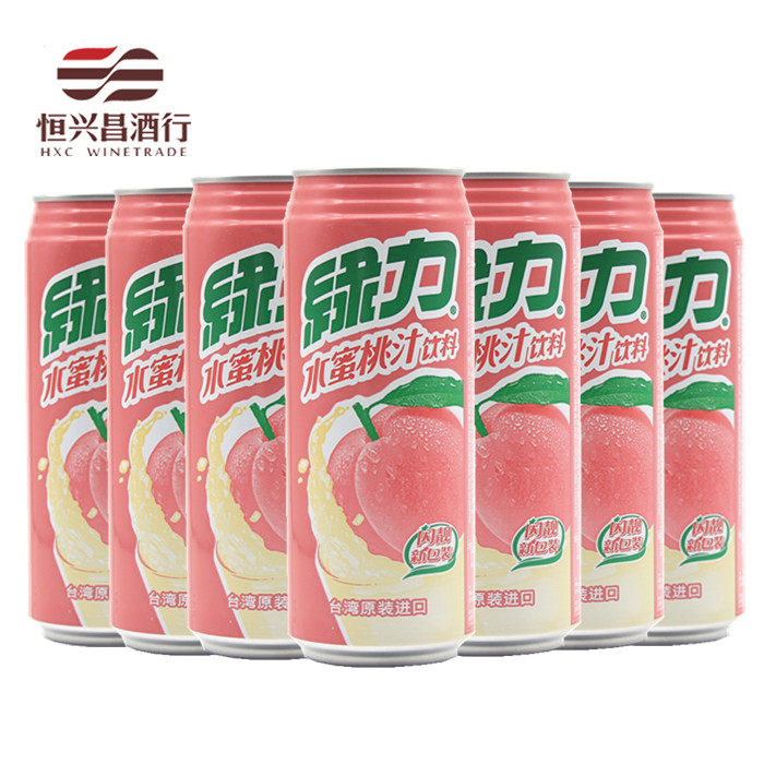 台湾绿力 水蜜桃果汁饮料  green power 490ml*24瓶