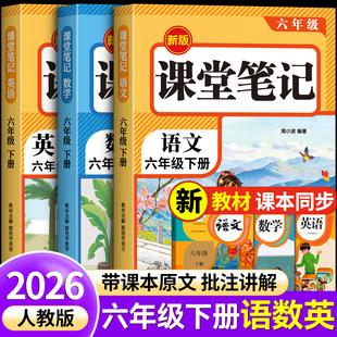 教辅资料秋季 小学生同步练习册全套教材全解新教材教材解读正版 六年级下册文课堂笔记小学语上册随堂笔记人教版 新教材 2025新版