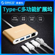 Bộ chia ORICO Type-C USB3.1 Bộ điều hợp dòng máy tính Apple Macbook Đầu đọc thẻ SD / TF - USB Aaccessories