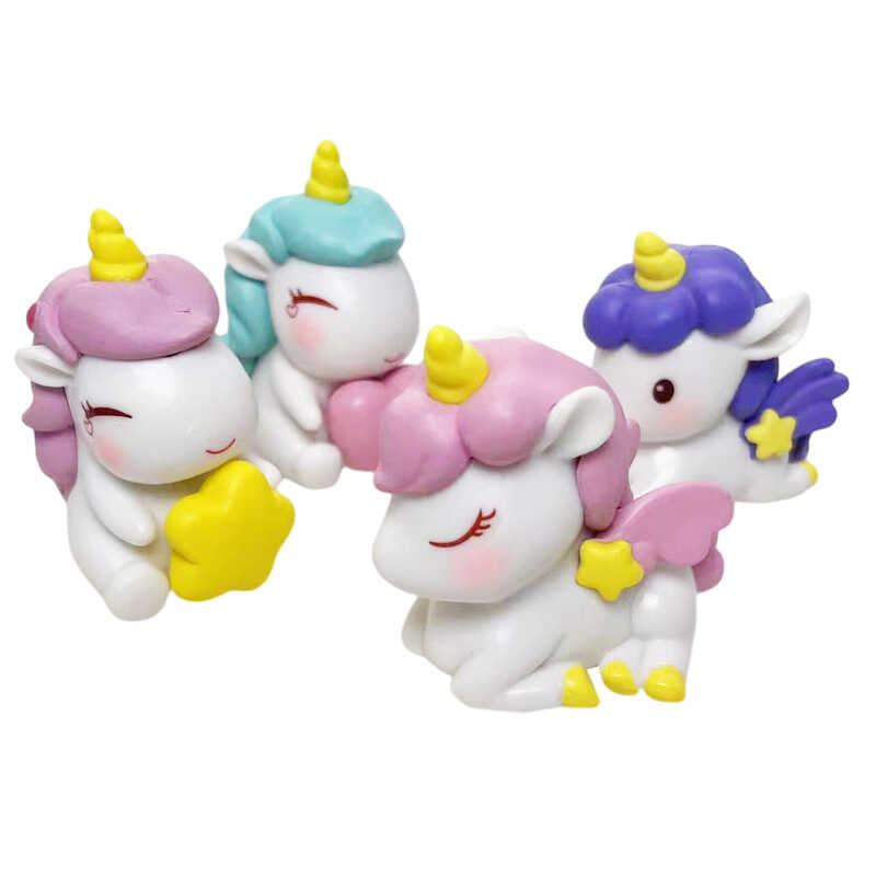 可爱星星爱心独角兽蛋糕装饰摆件