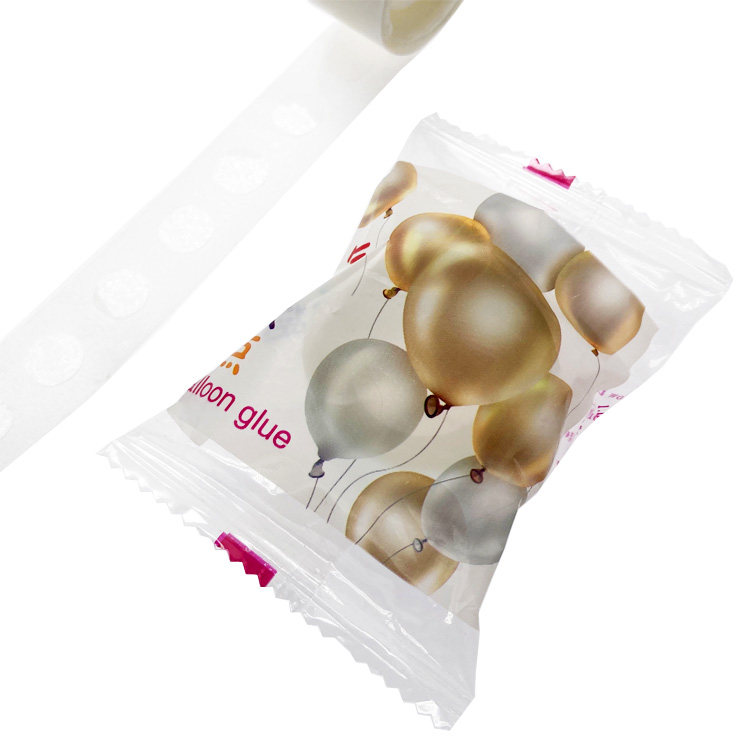 蛋糕摆件气球胶点 婚庆用无痕圆点胶 儿童DIY用透明双面胶100粒装