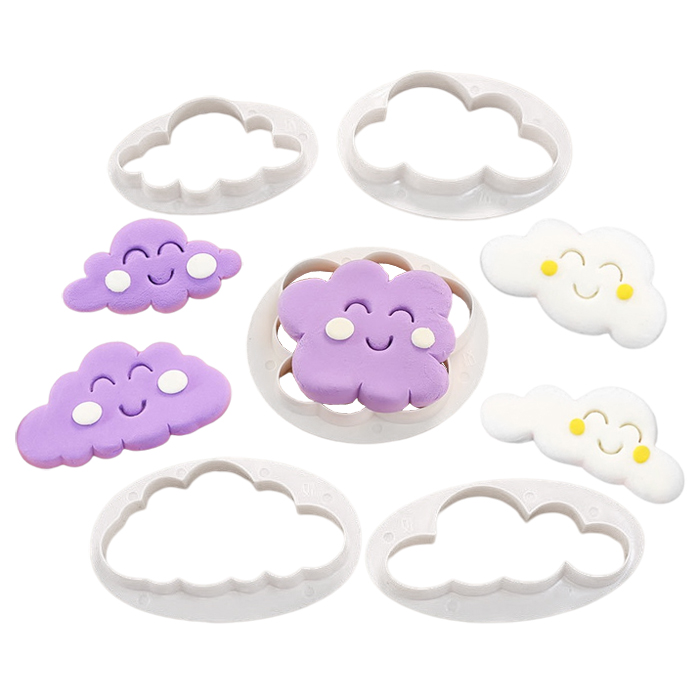 塑料云朵翻糖蛋糕模具5件