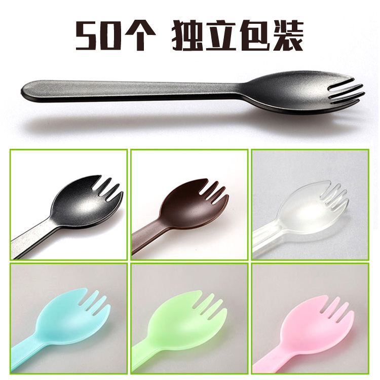 一次性PS塑料勺叉甜品叉冰淇淋