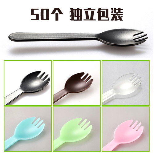 一次性PS塑料勺叉甜品叉冰淇淋