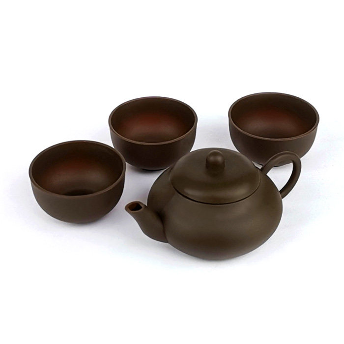 父亲节功夫茶壶茶杯蛋糕装饰摆件 爸爸长辈生日烘焙用品配件4件套