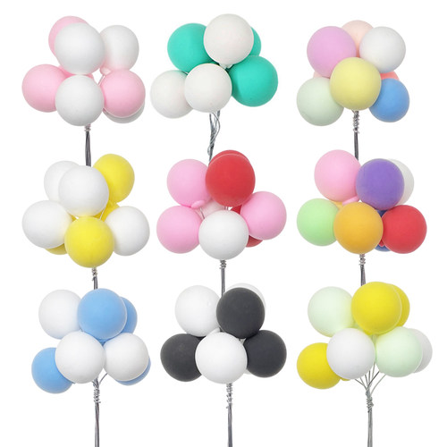 黏土8粒铁丝生日派对蛋糕装饰