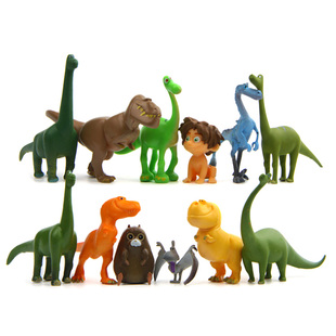 卡通儿童玩具12个装 恐龙男孩宝宝公仔 饰摆件 森林烘培场景蛋糕装
