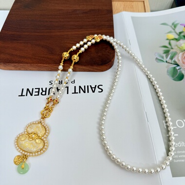 新中式国风项链女长款流苏吊坠高级手工非遗系列