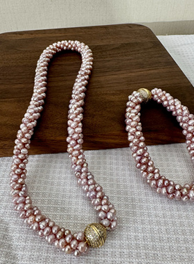 原创小众珍珠项链颈链重工工艺