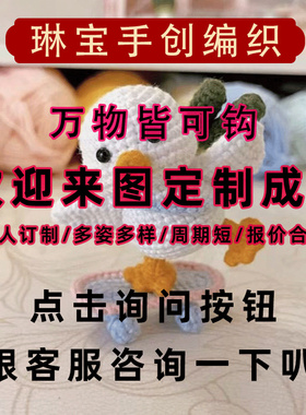 手工DIY毛线编织玩偶挂件定制款专拍手工课学生作业代织人物设计