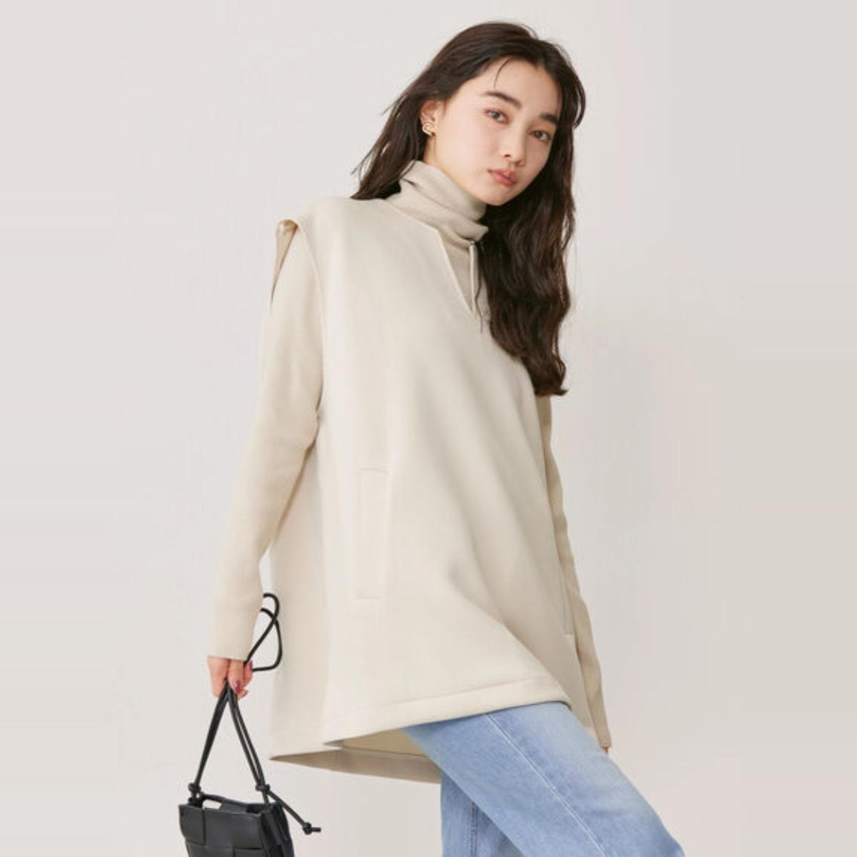 2024秋冬百搭日系小众马甲V领