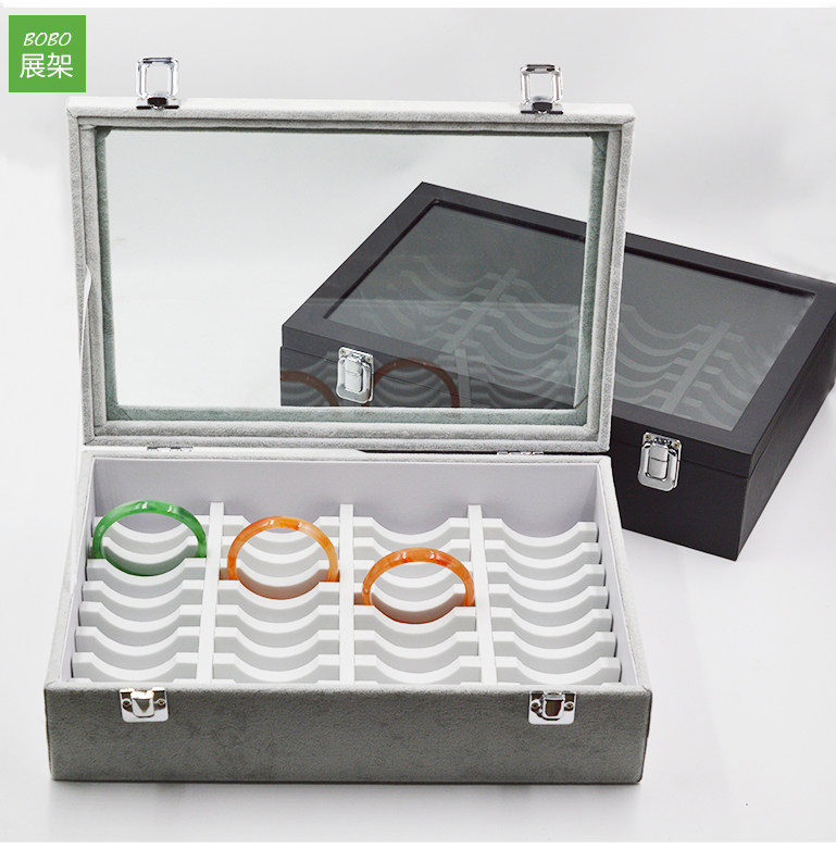 大号手镯箱40位珠宝箱首饰收纳盒玉镯托盘展架金银首饰箱玻璃带盖,饰品/流行首饰/时尚饰品新,首饰盒,淘宝优惠券,粉丝福利购,淘宝优惠卷