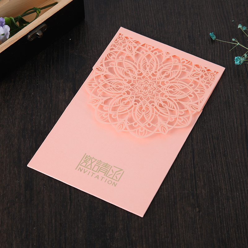 百日宴周岁创意邀请卡派对请帖商务生日镂空满月酒邀请函定制请柬