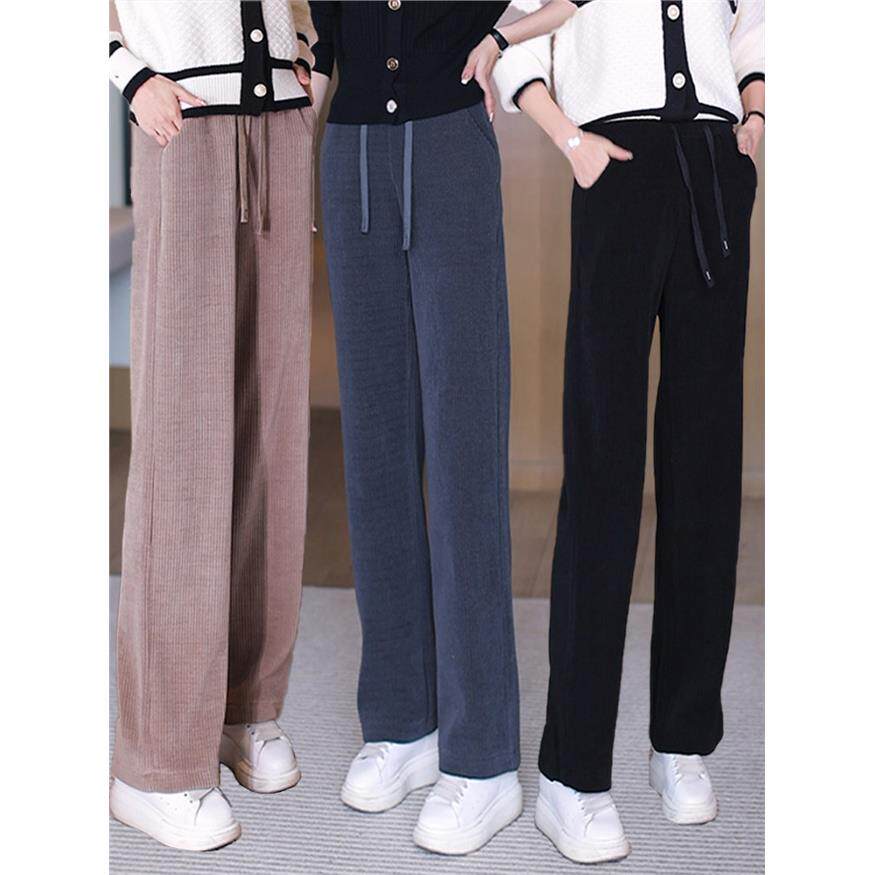 窄阔腿裤2025春夏新款小个子高腰褶皱直筒裤百搭休闲裤